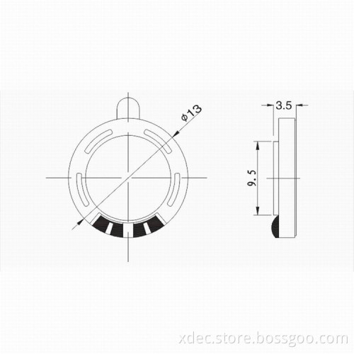 13mm 8ohm 0.5w good sound Mylar doorbell speaker